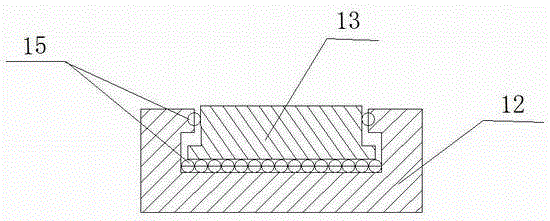 Device for testing loading of component compositely stressed by pressure, bending moment and shearing force