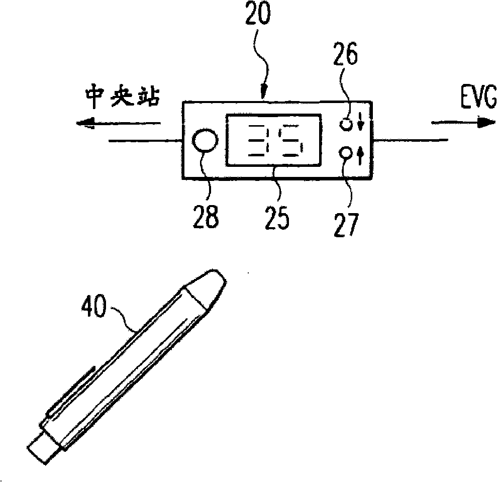 Control system for several separately arranged consumers, especially lamp operating devices, and start-up method