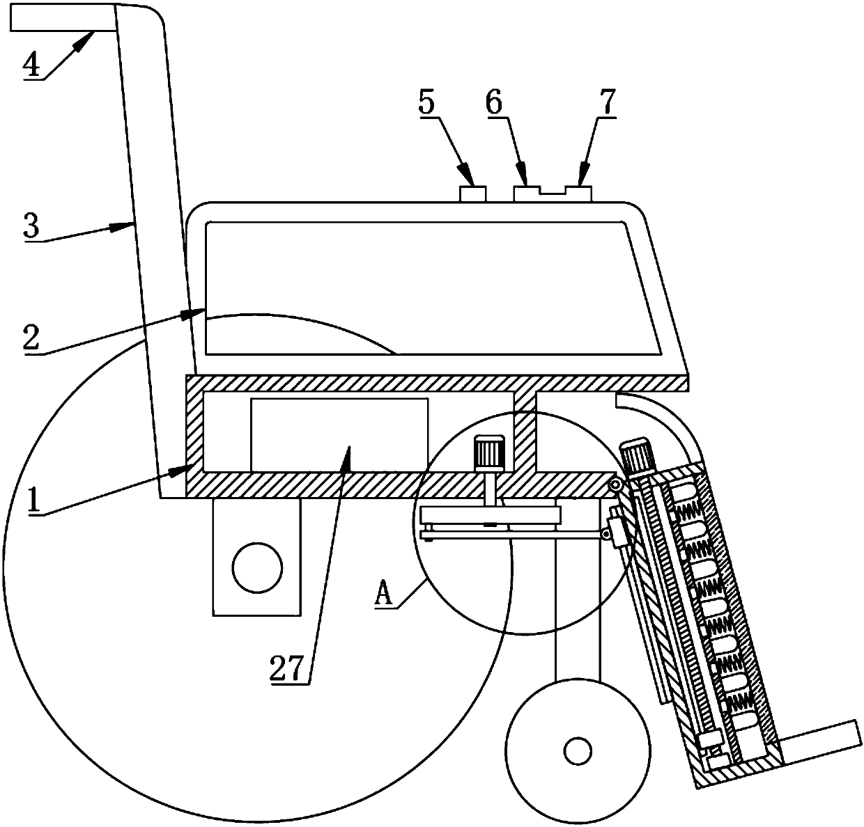 Self-adjustment leg muscle massage wheelchair