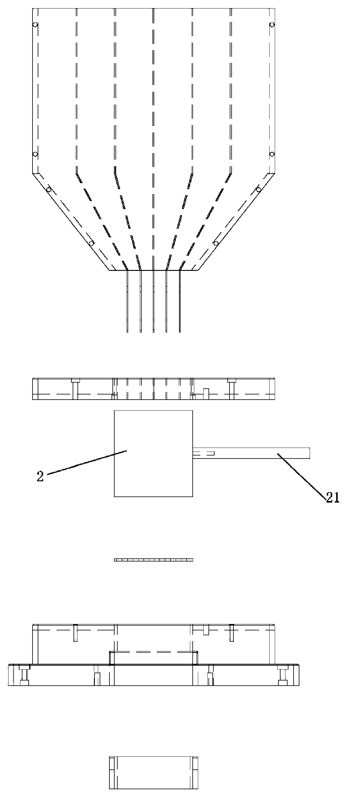 Device for making multi-level saturation fuzzy gradient cosmetic powder