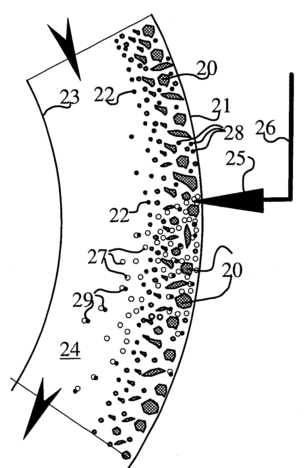 Removal of bitumen from slurry using a scavenging gas