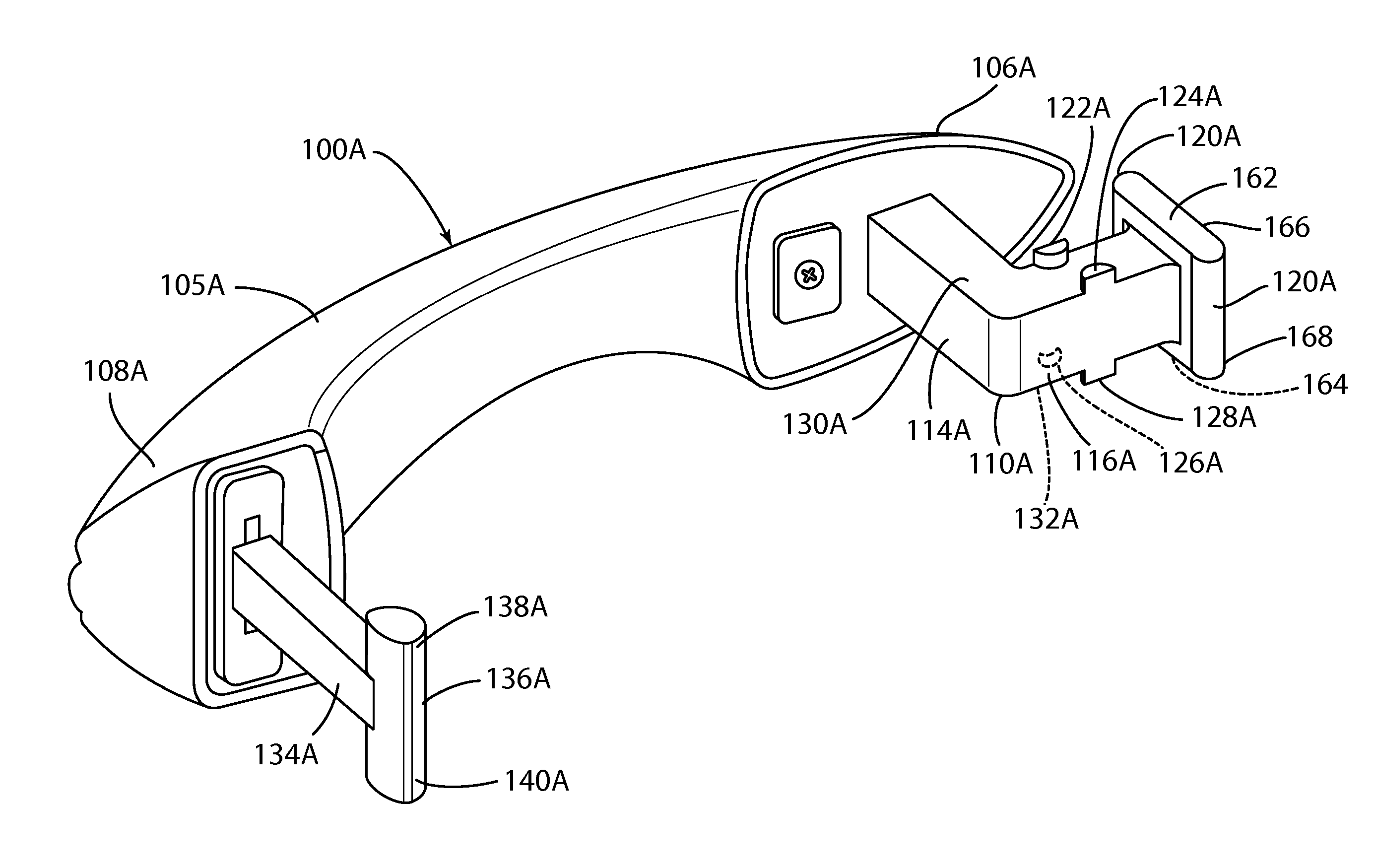 Wobble free exterior handle design