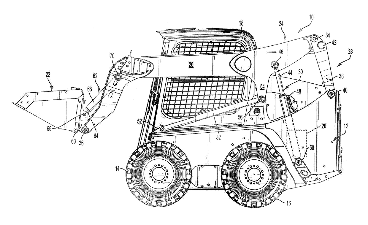 Material Handling Machine with Bucket Shake Control System and Method