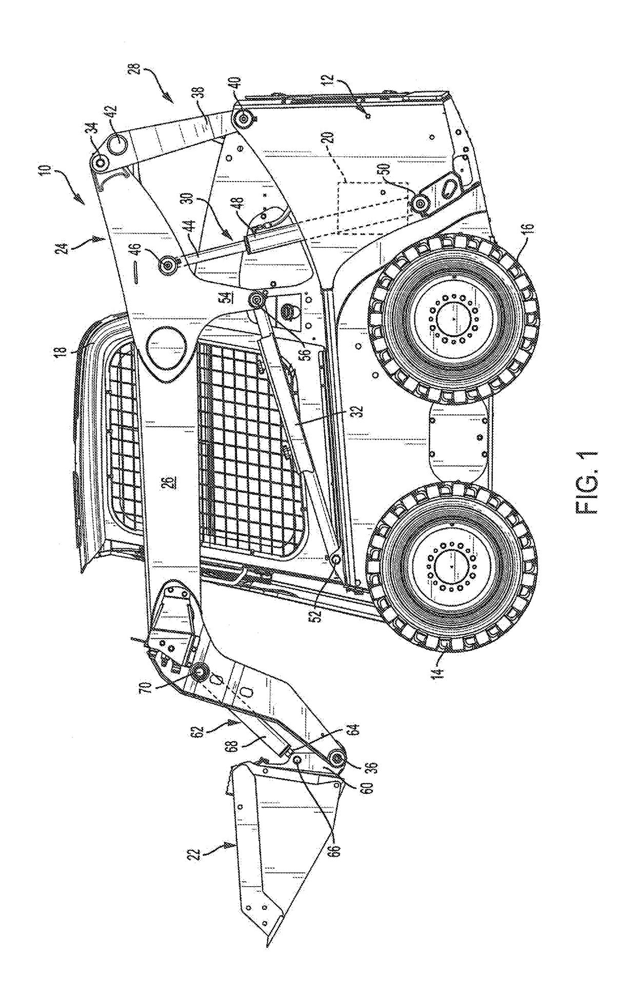 Material Handling Machine with Bucket Shake Control System and Method