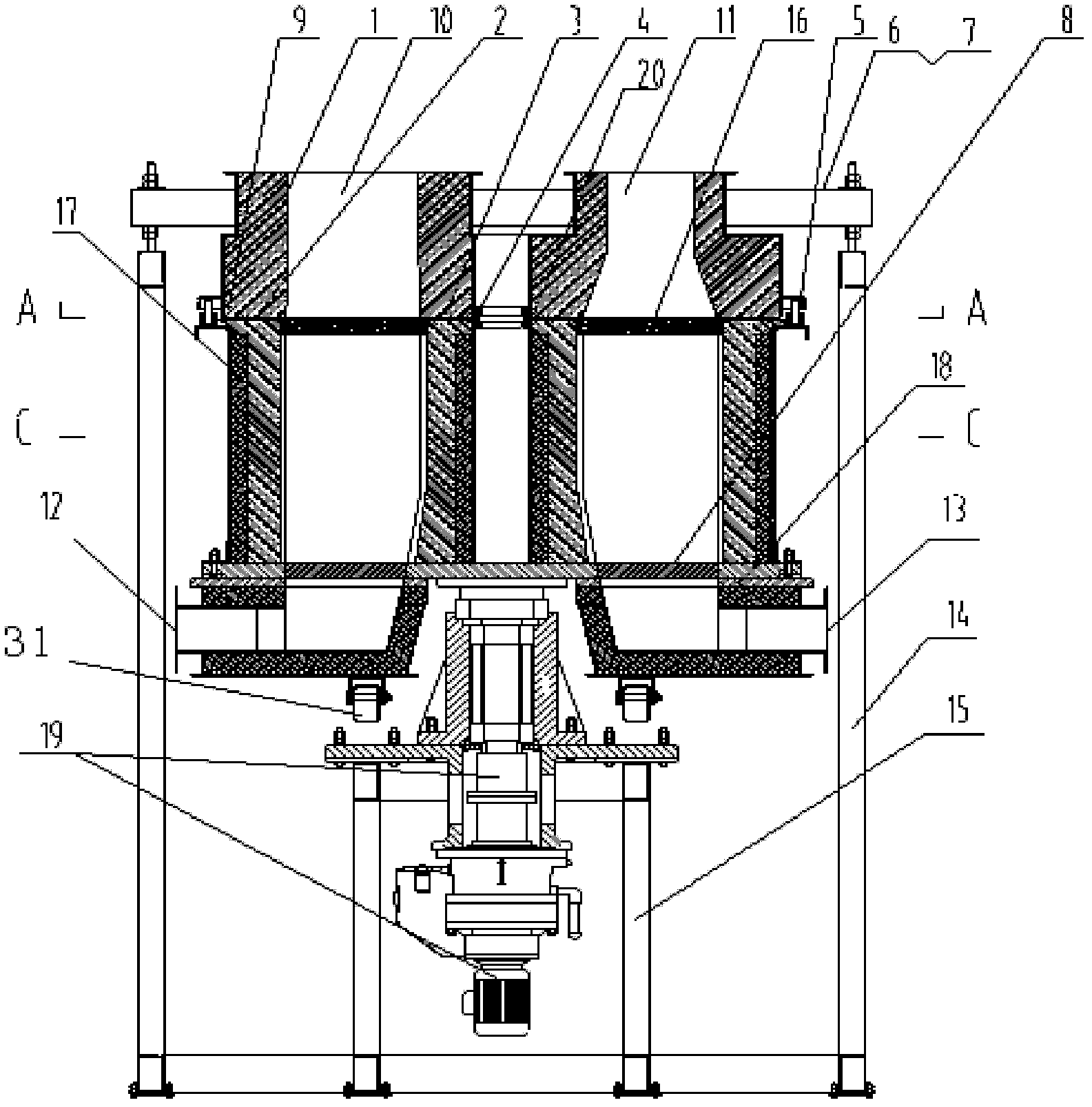 Continuous heat accumulating type heat exchanger