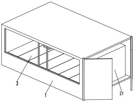 A container conveying system that can be unloaded without a car