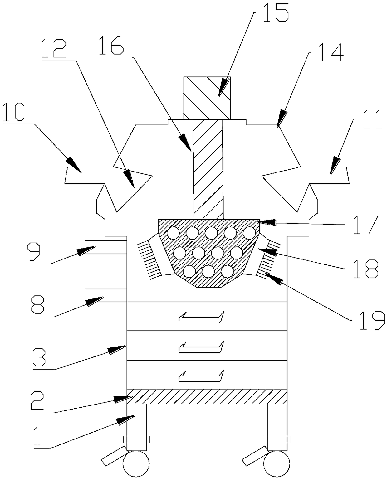 Anti-adhesive material stirring device for novel material production