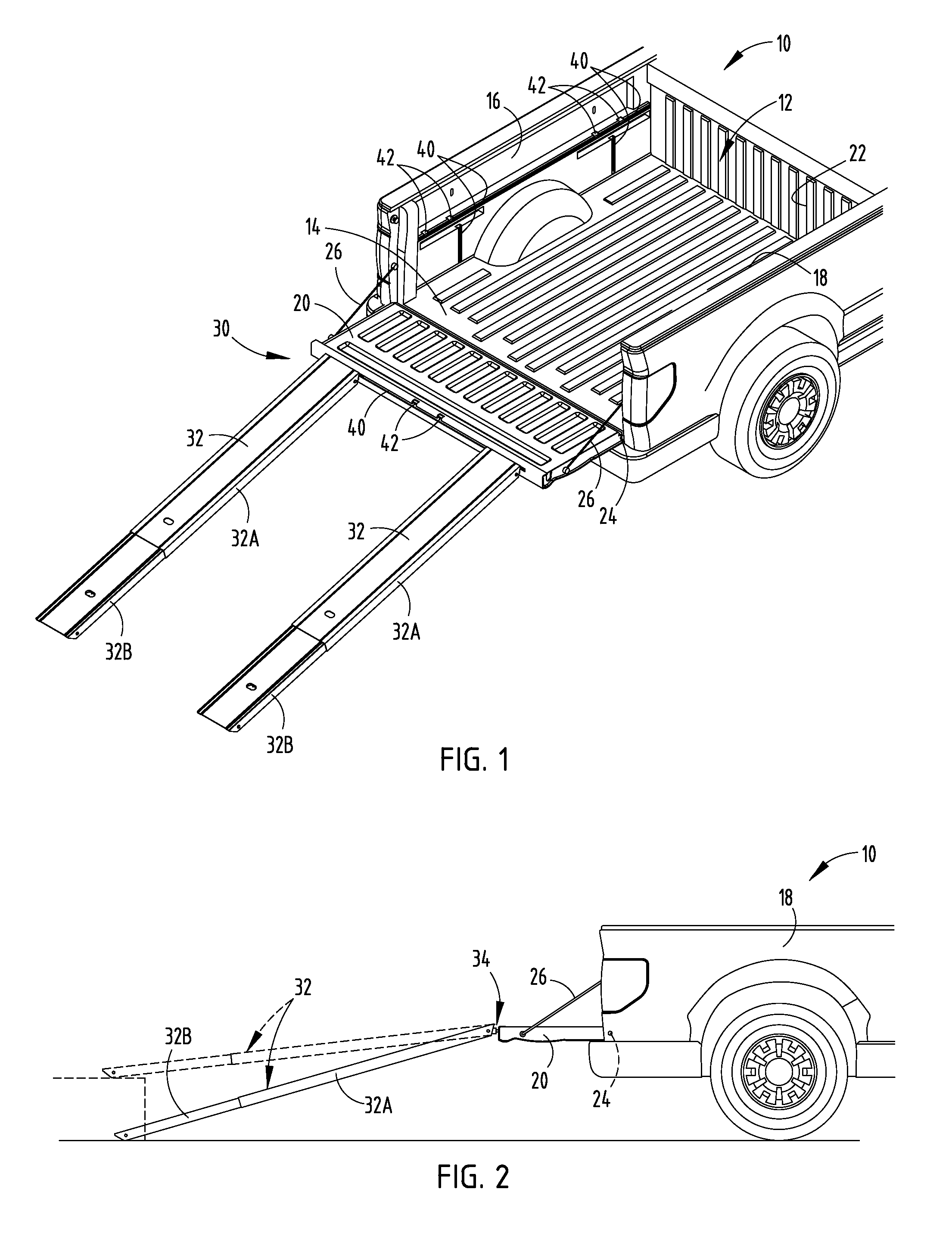 Cargo box extension assembly for vehicle