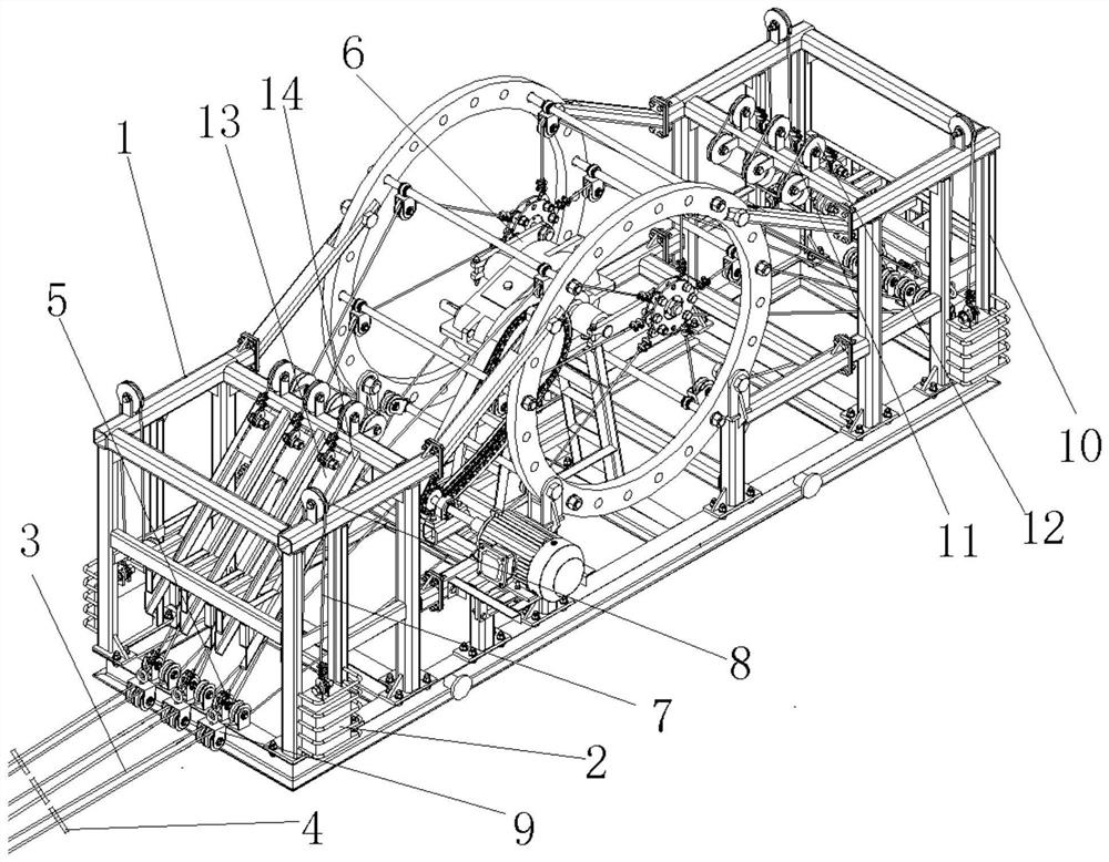 Non-stop standby load conversion device for single-machine multi-well pumping unit