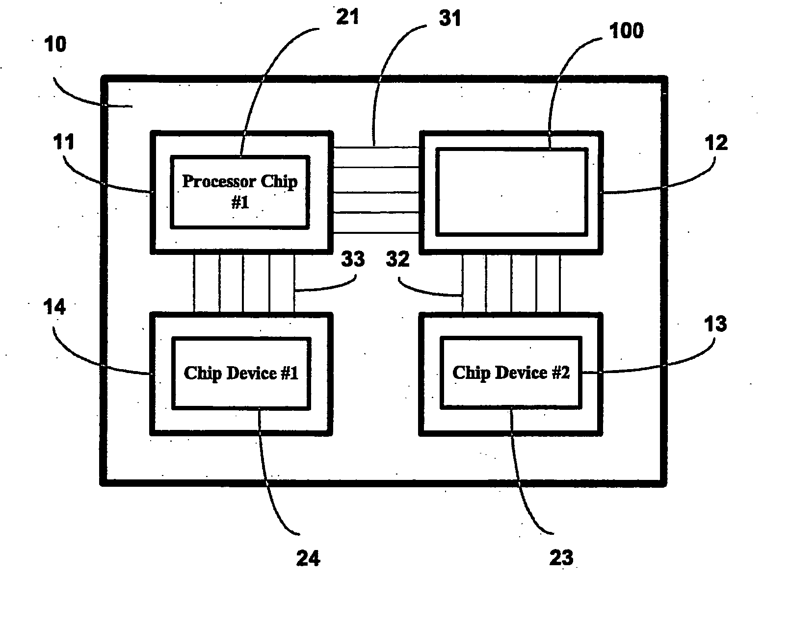 Multi-socket circuit board chip bridging device