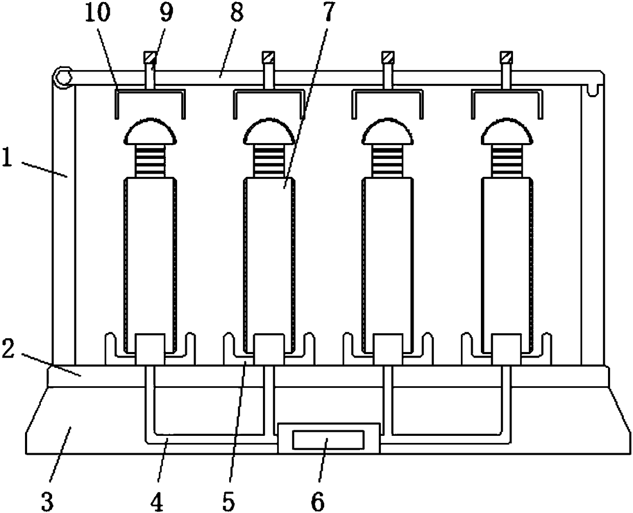 Test tube storage rack for medical clinical laboratory