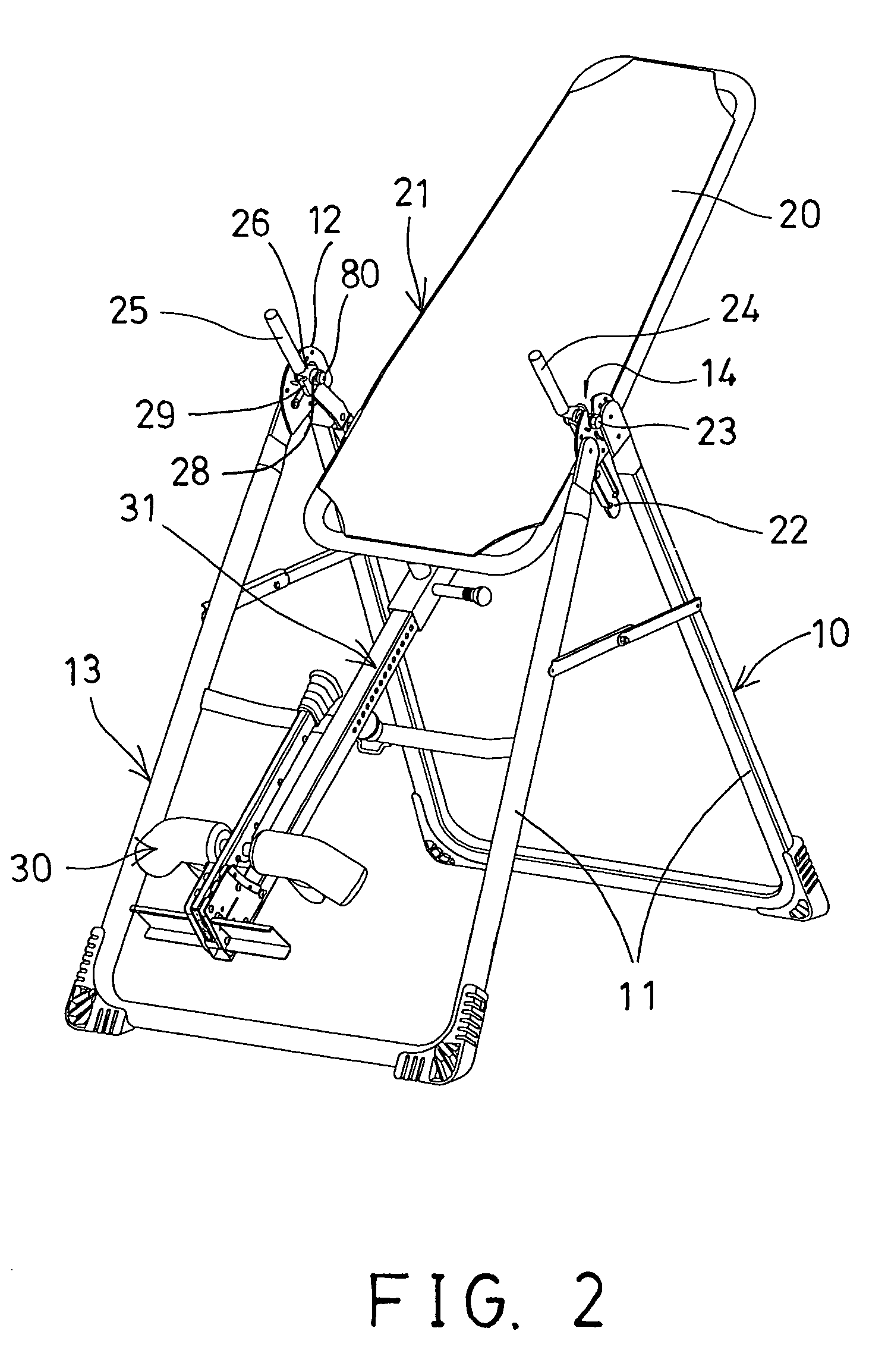 Hand grip for tilting inversion exercise table