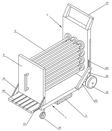 Portable industrial adhesive product transportation device