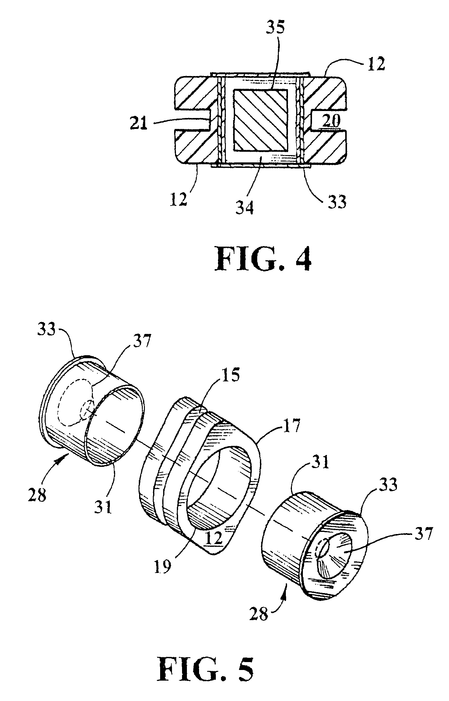 Vibration dampening device for a strung sports racquet