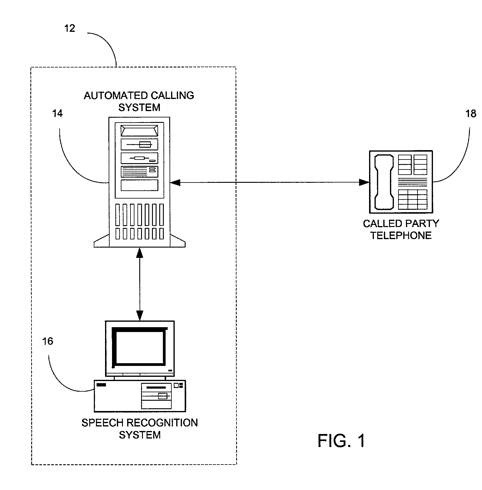 Speech recognition method of and system for determining the status of an answered telephone during the course of an outbound telephone call