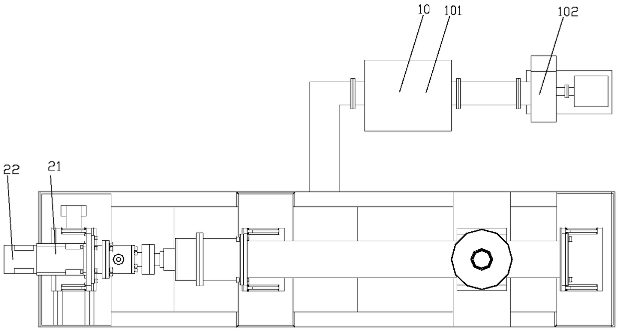 Slag discharge test device for spiral drill rod