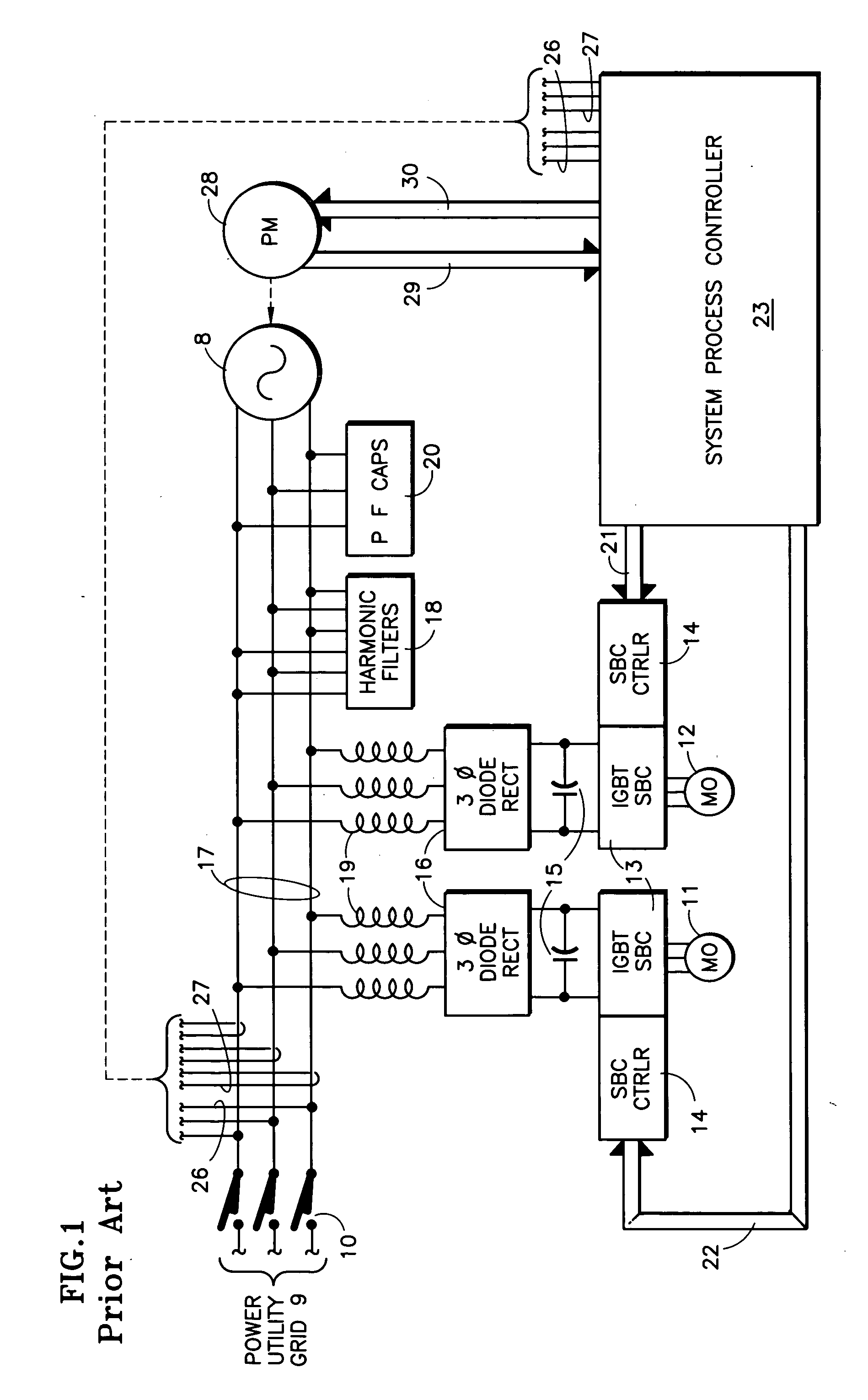 Quality power from induction generator feeding variable speed motors