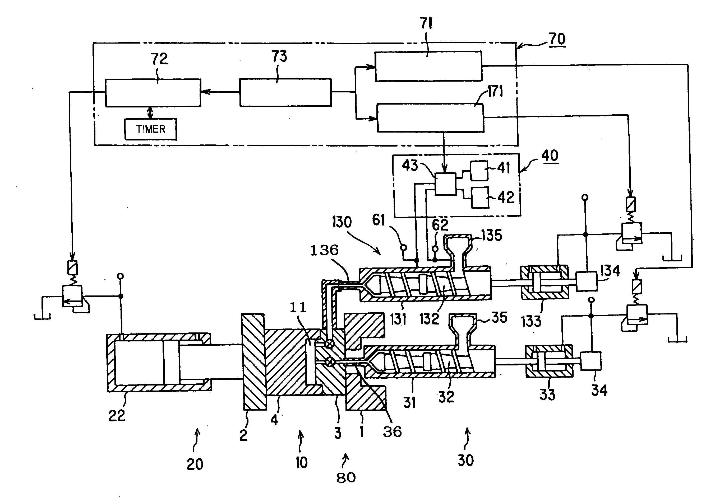 Method for multilayer molding of thermoplastic resins and multilayer molding apparatus