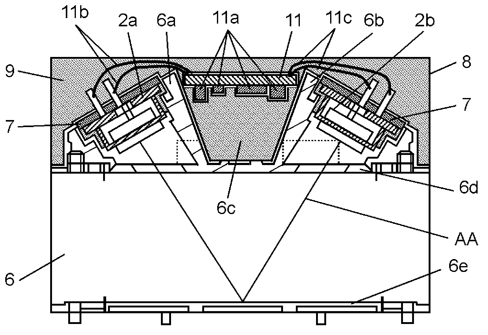 Ultrasonic flow rate measurement unit