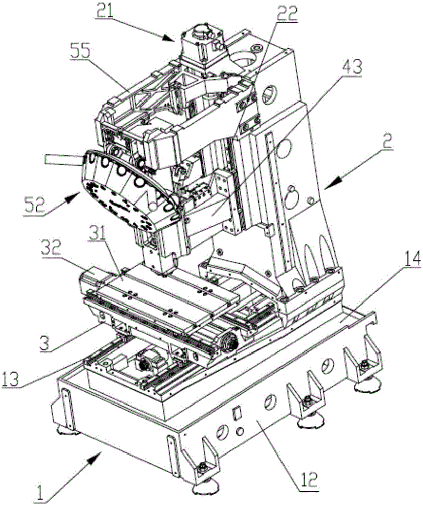 Vertical metal machining machine