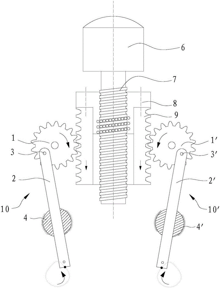 An electric hand rubbing bionic device