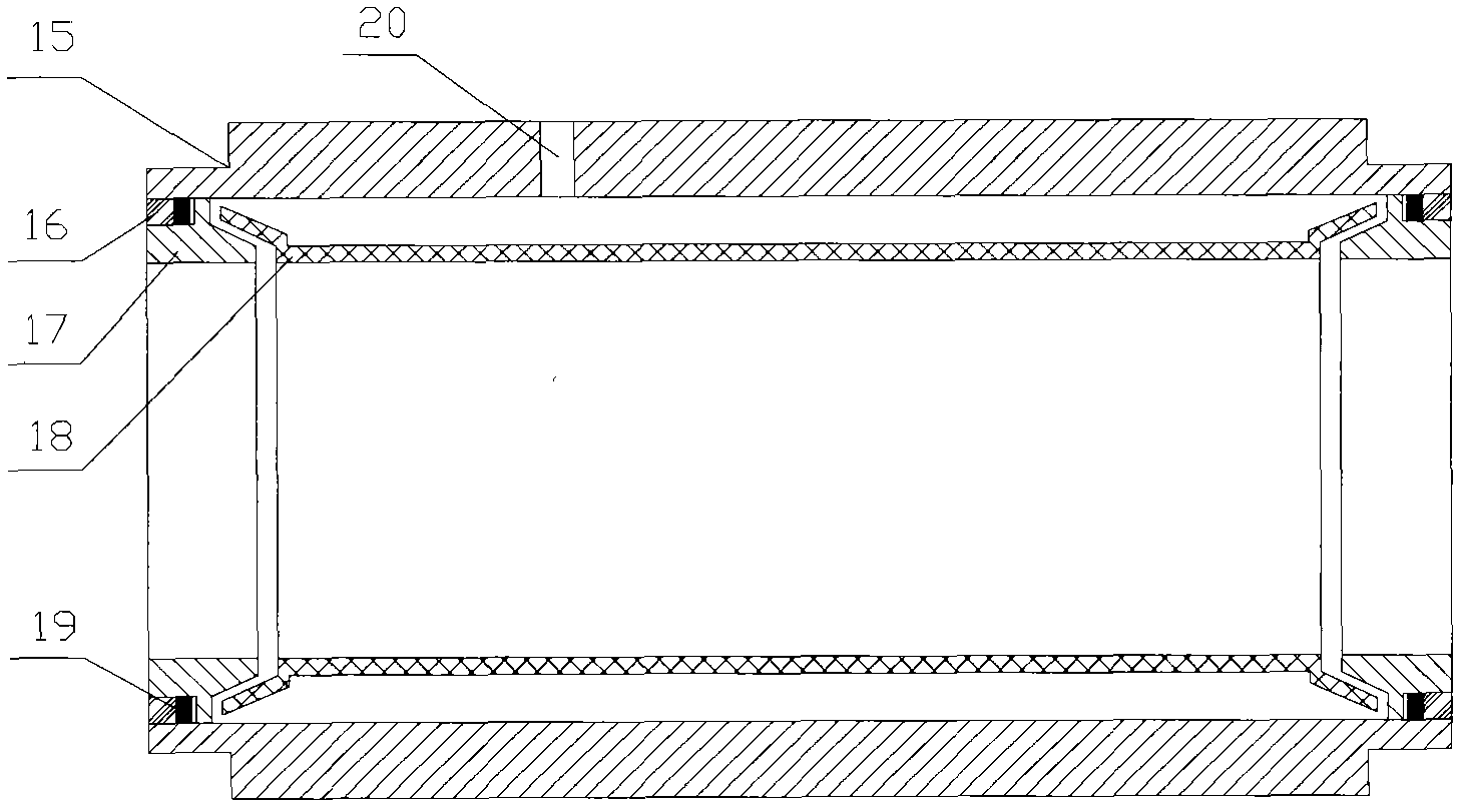 Measuring device for gas permeability of coal rock core