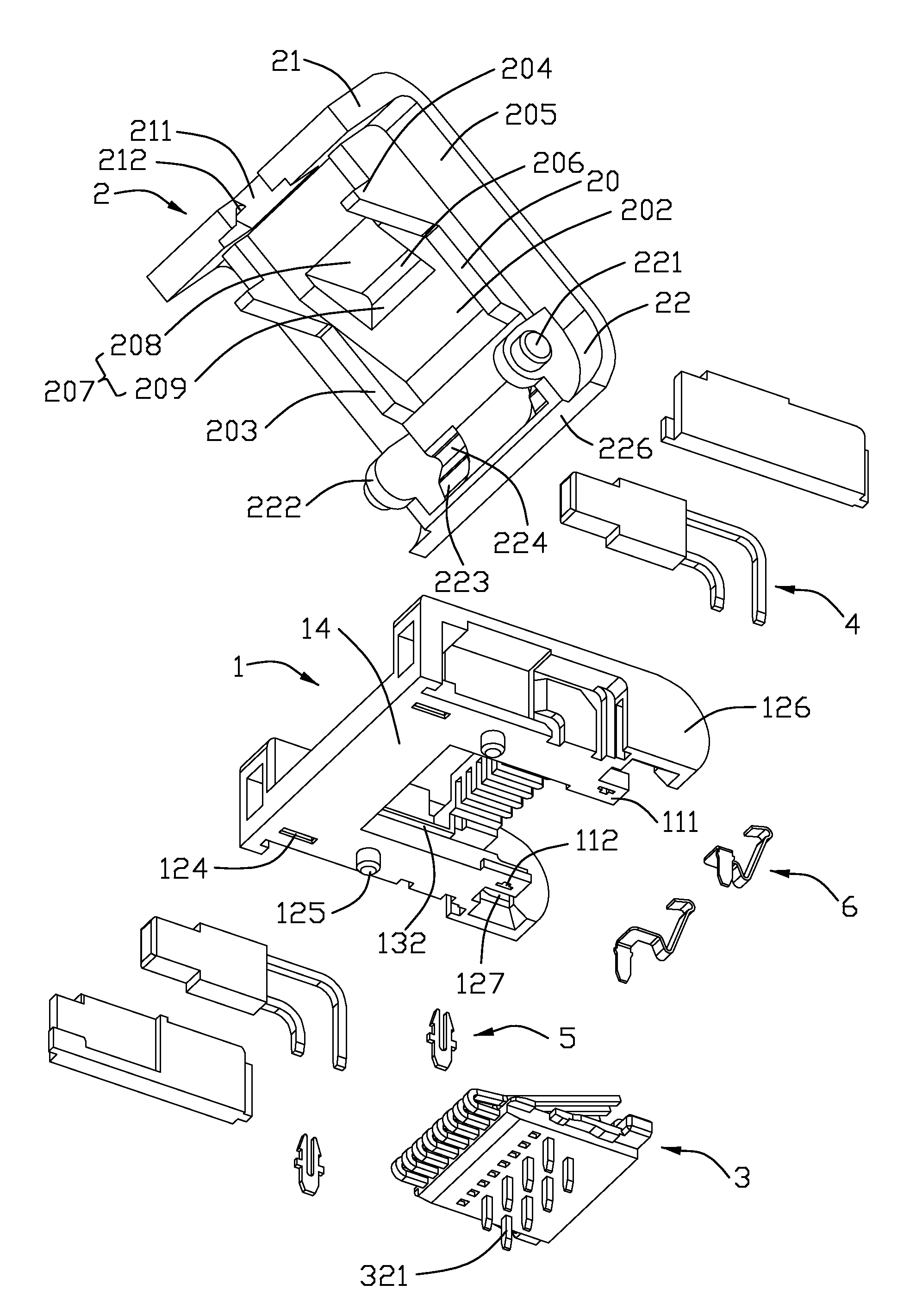 Low profile modular jack having spring-biased cover