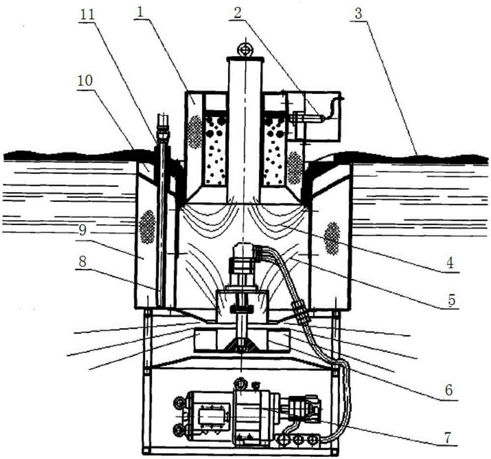 Buoy type weir type oil collection device