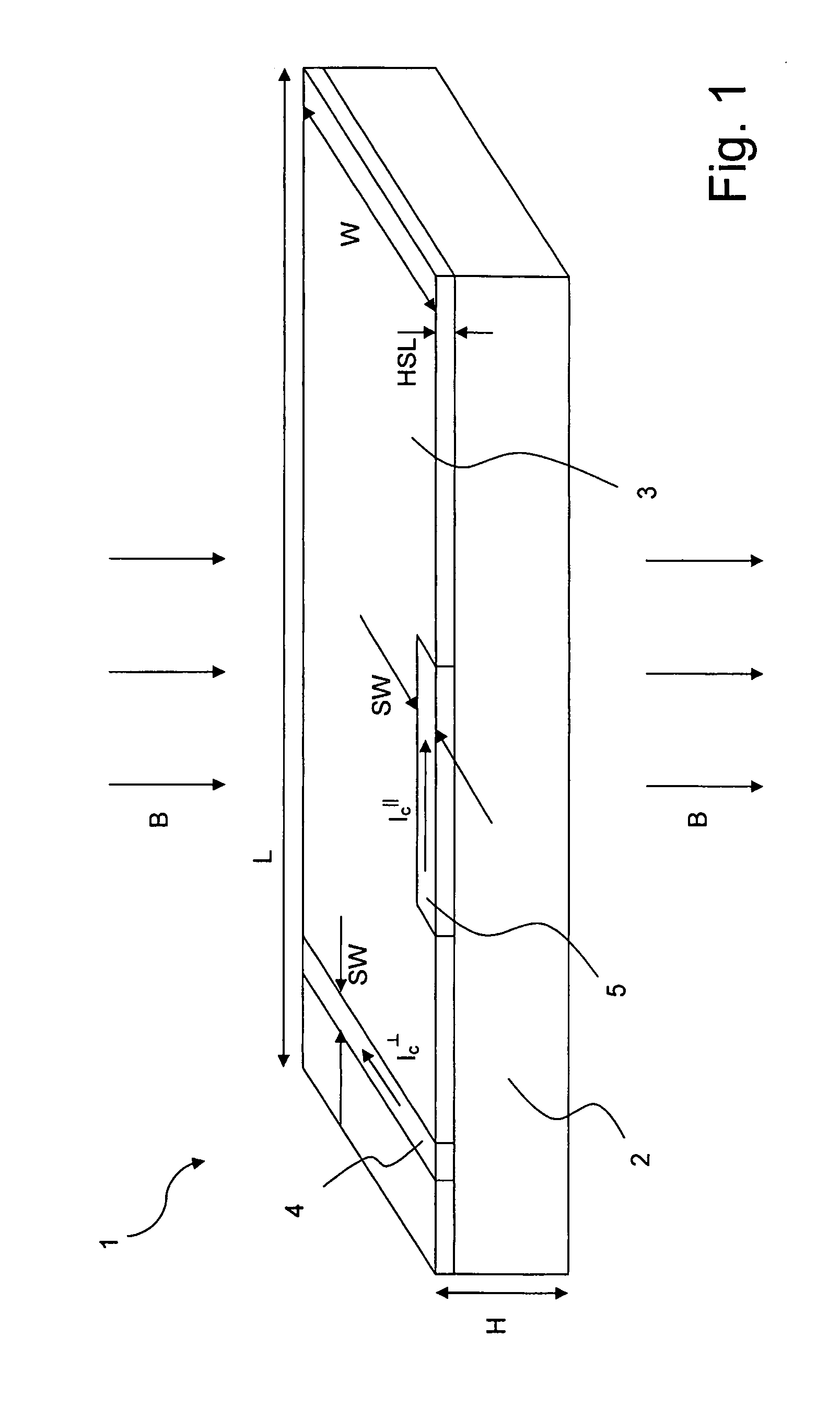 Tape-type superconductor with anisotropy of critical currents