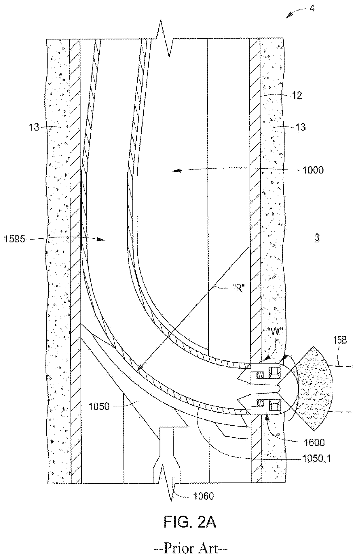 Extendible whipstock, and method for increasing the bend radius of a hydraulic jetting hose downhole