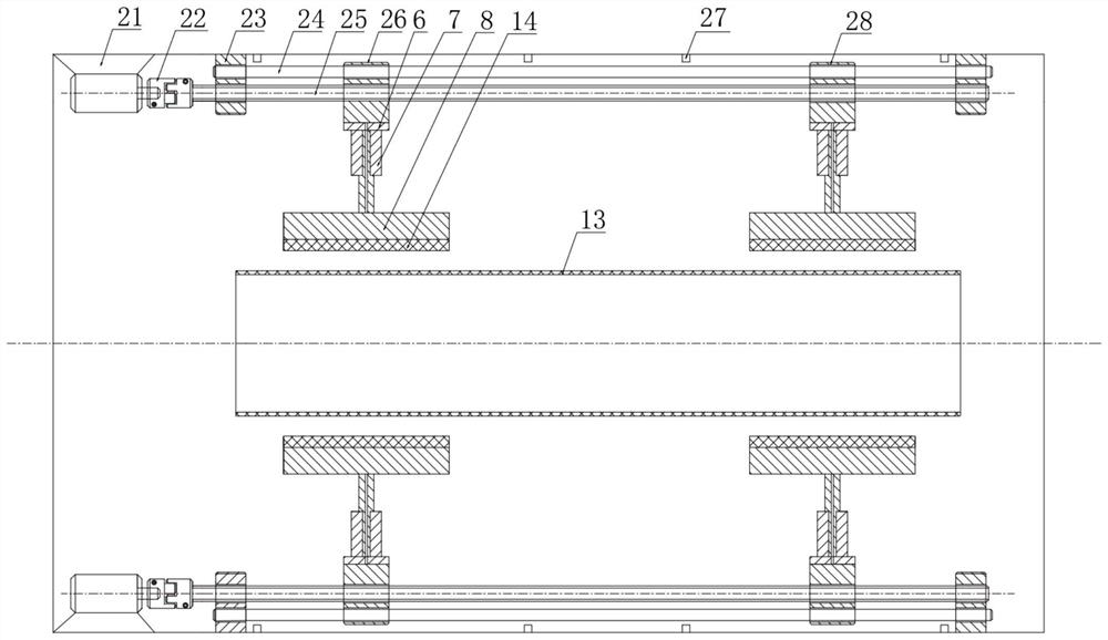 Variable-diameter thin-wall plastic inner container vacuum adsorption clamp