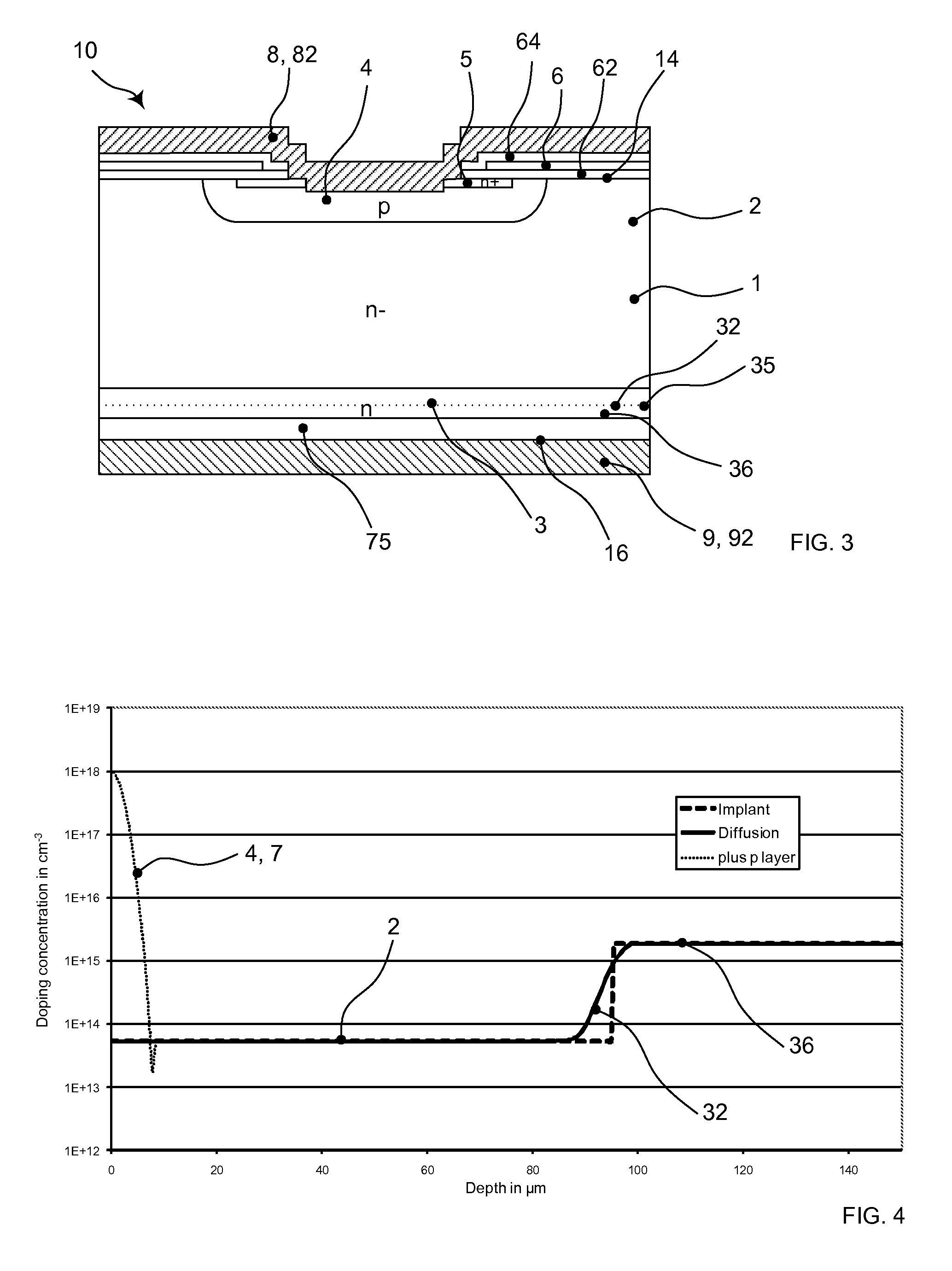 Bipolar punch-through semiconductor device and method for manufacturing such a semiconductor device