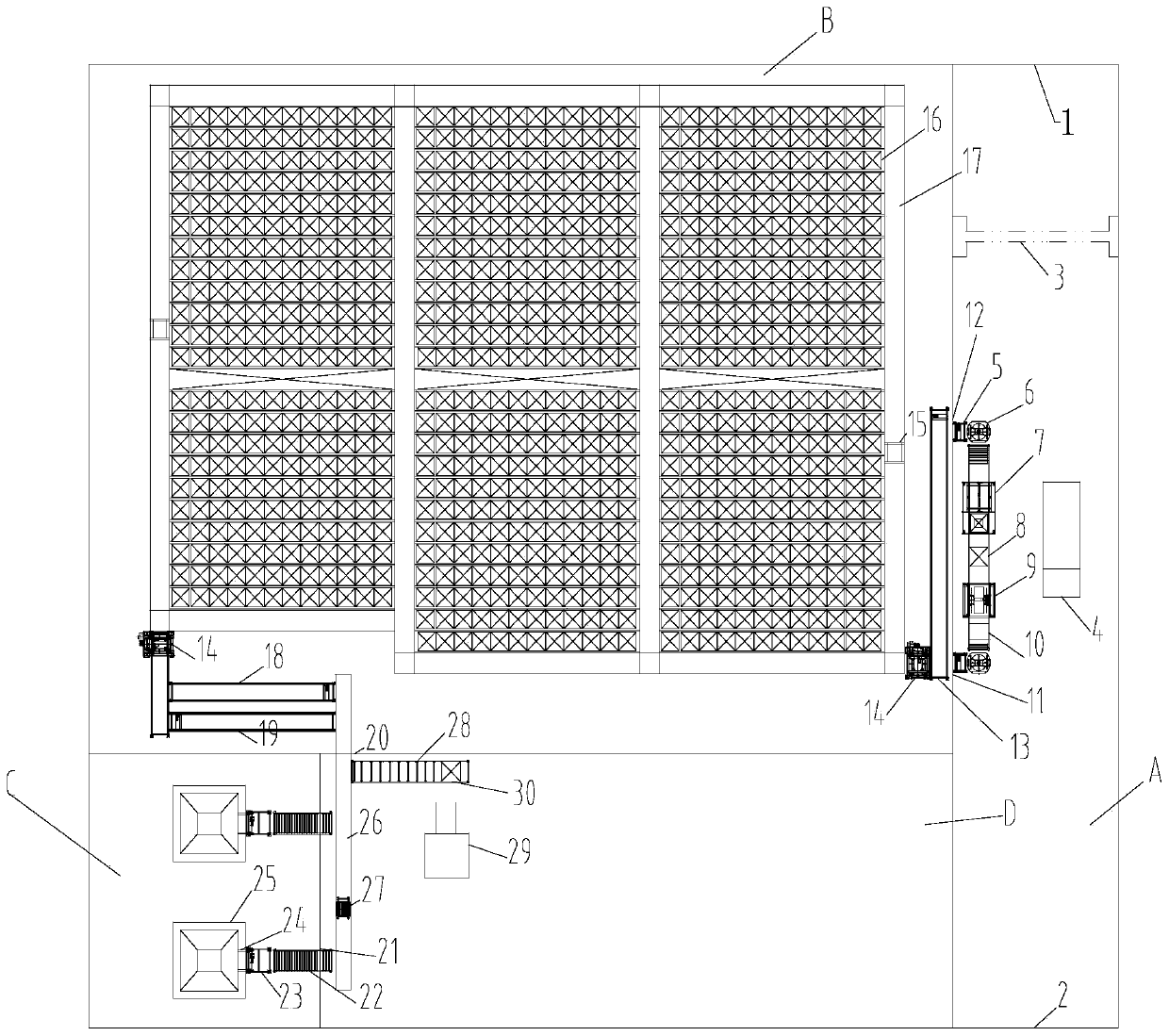 Intelligent warehousing system for dangerous wastes