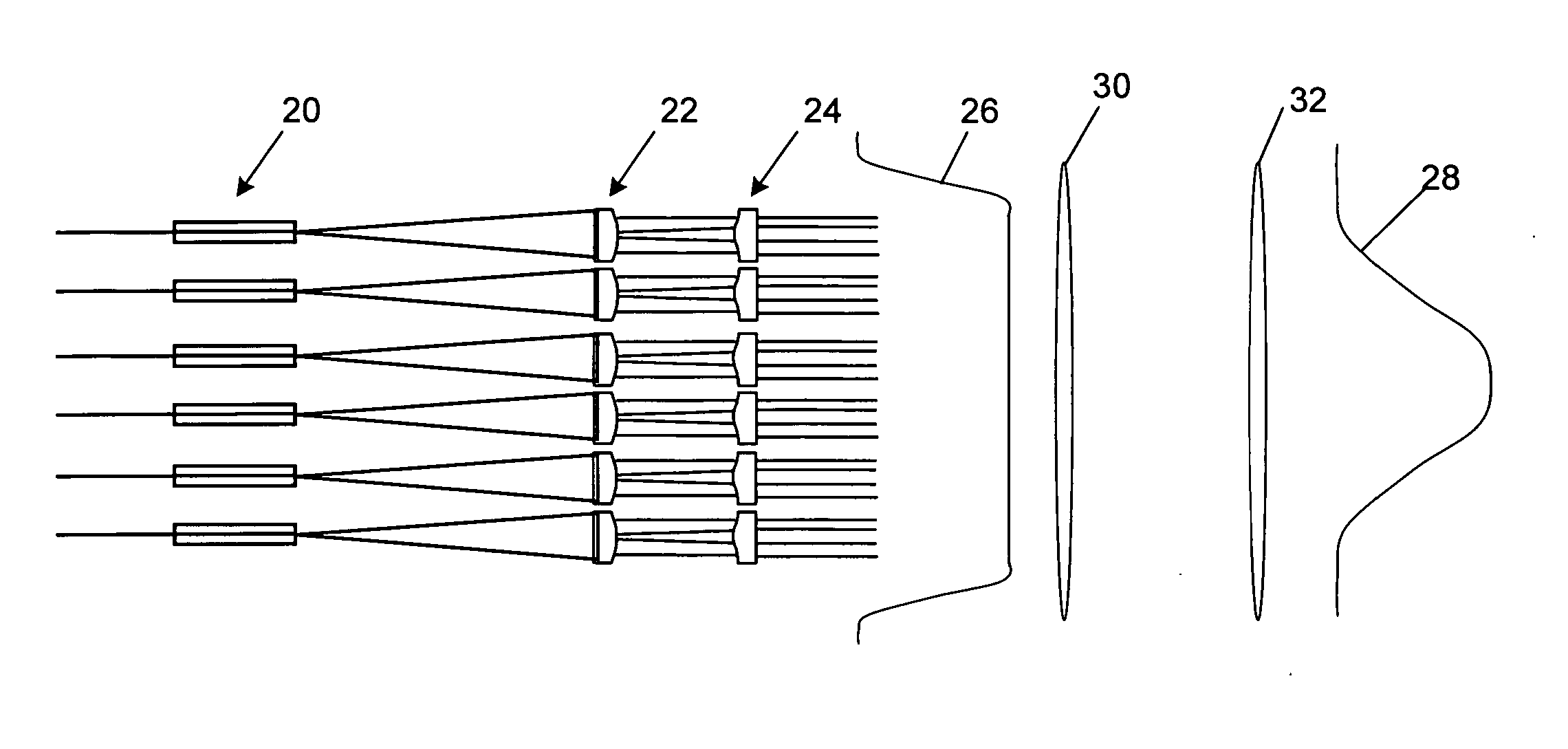 Method and apparatus for optimizing the target intensity distribution transmitted from a fiber coupled array