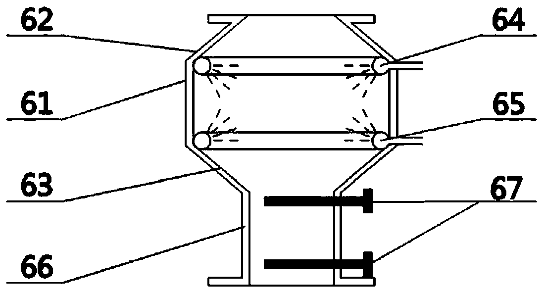 Vertical two-way heating low-rank coal rapid pyrolysis device