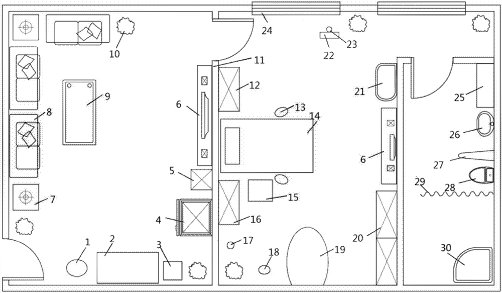 Pre-delivery, delivery and mother-child care integrated delivery room