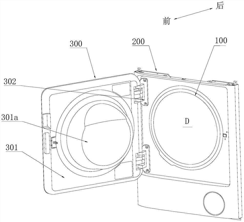 Clothes treatment device and door cover assembly thereof