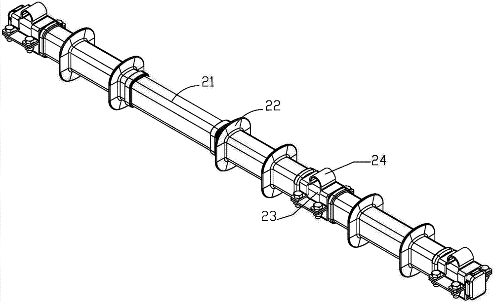 Lead fixing device and composite cross arm