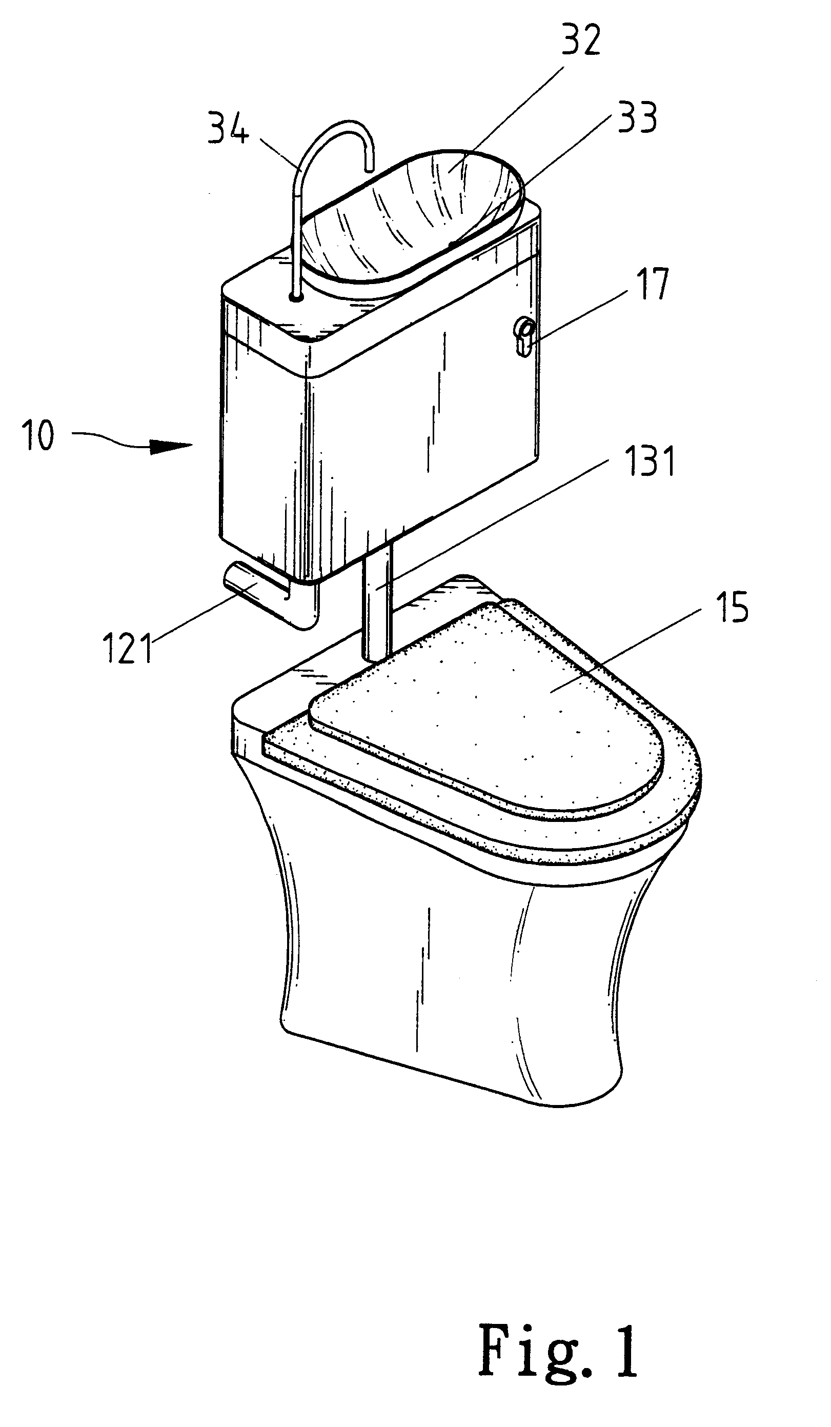 Water-saving device for a toilet having a sink with a float-operated drain valve