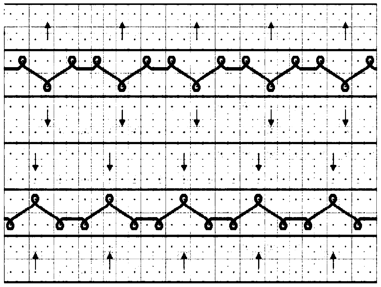 Two-needle-plate cylindrical 2x1 tight rib knitting structure and knitting method thereof