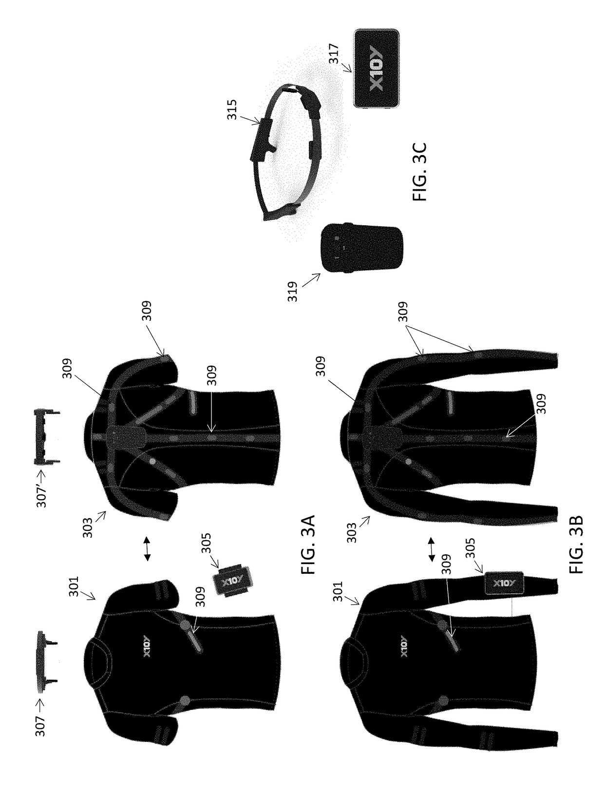 Biometric identification by garments having a plurality of sensors