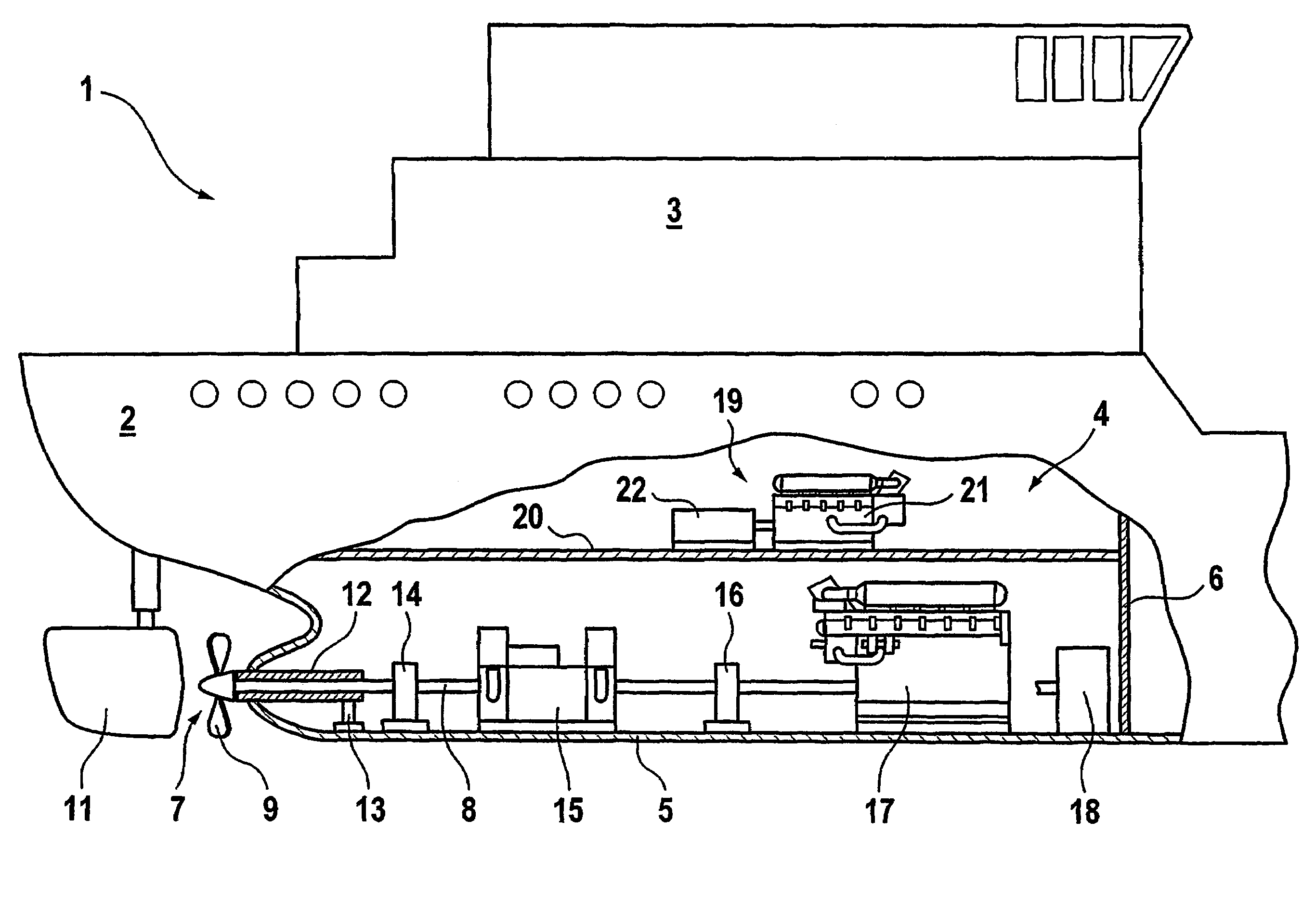 Hybrid ship propulsion system