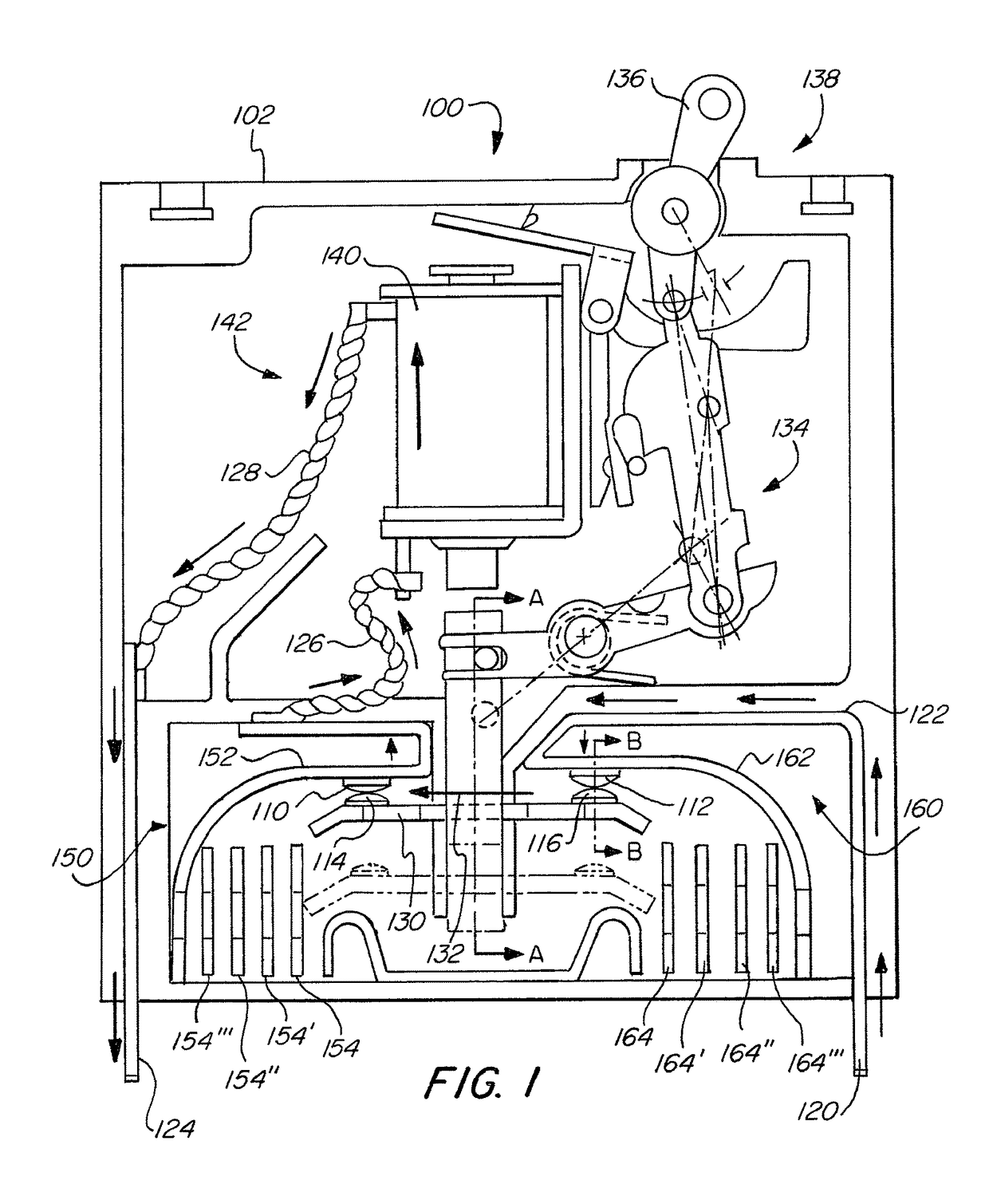 Multiple contact circuit breaker