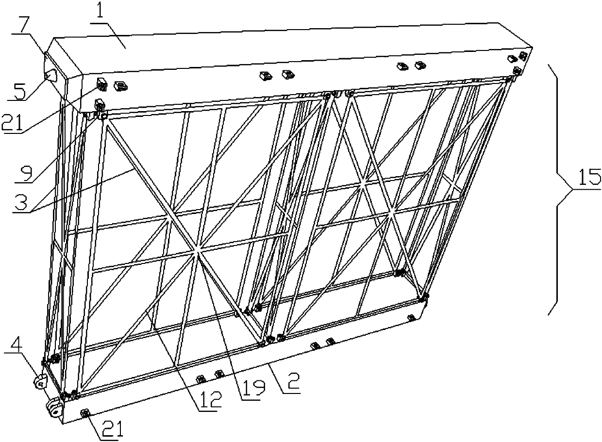 Large-span steel arch frame