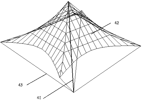 A Foldable Cylindrical Cable-Membrane Structure with Rigid Compression Bars