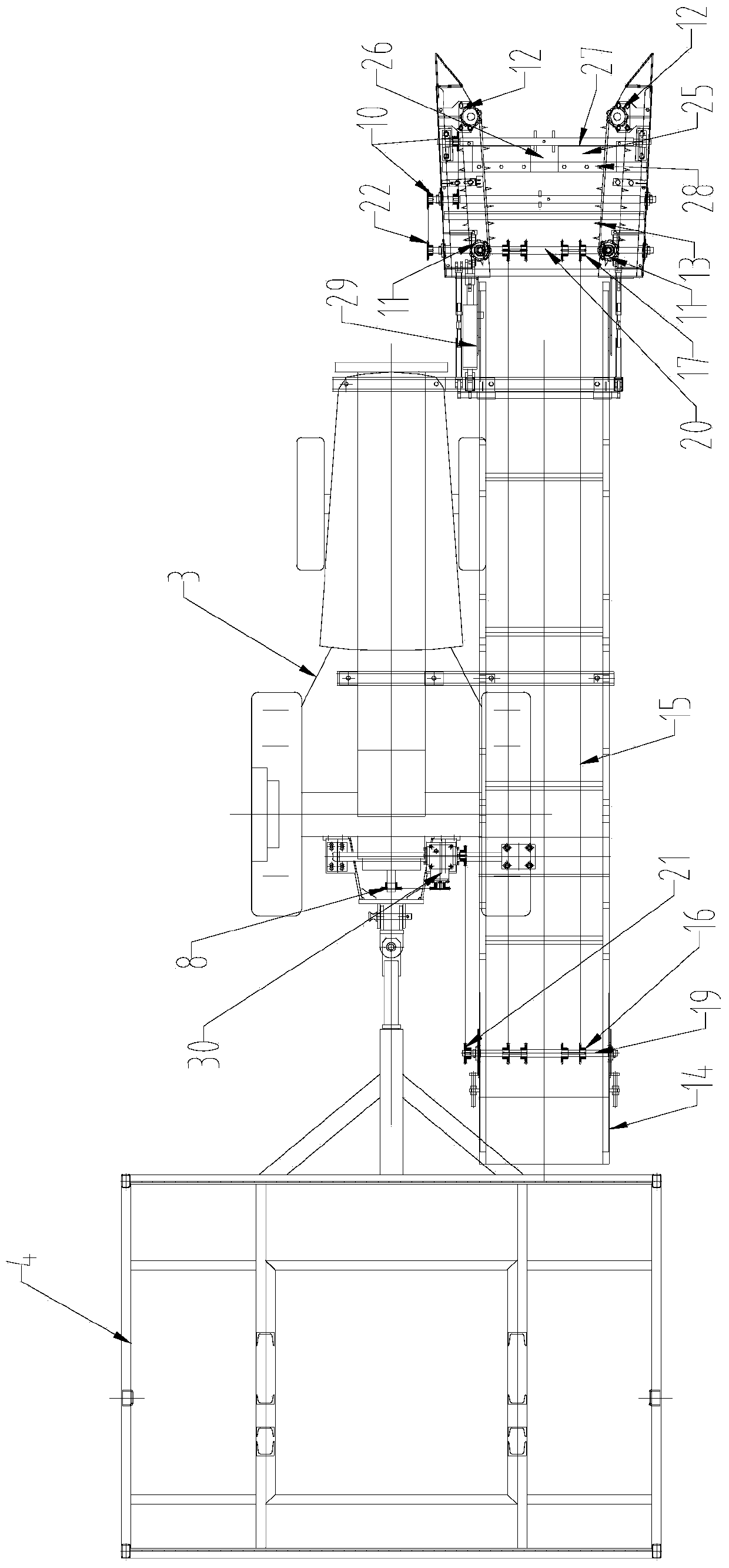 Straw bale picking device