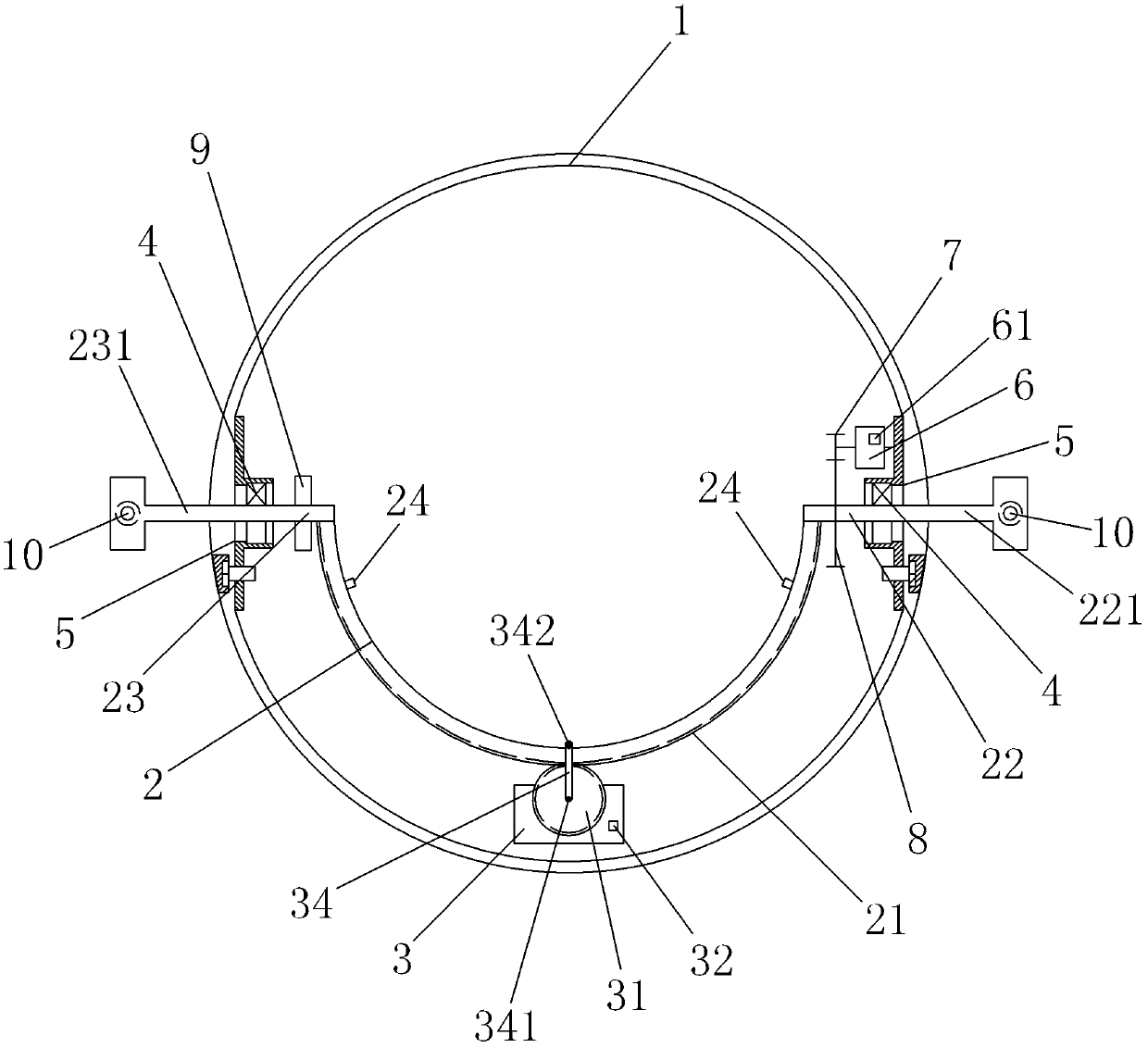 Dual-swing omni-directional moving spherical robot