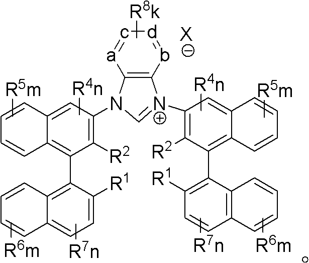 Axial chiral imidazole salt compound and preparation method thereof