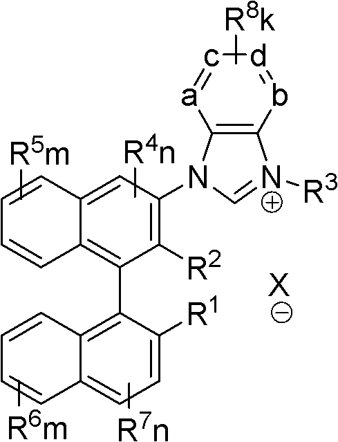 Axial chiral imidazole salt compound and preparation method thereof