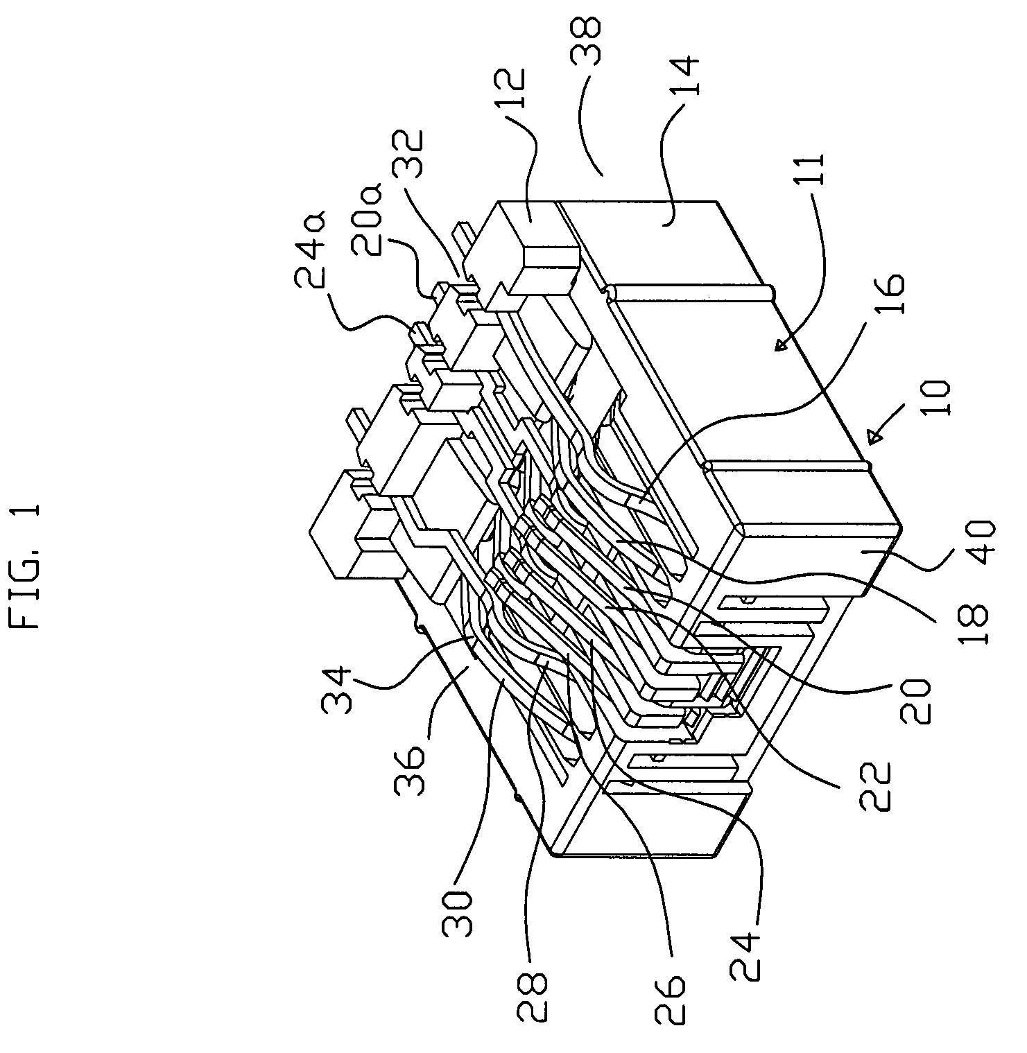 Modular insert and jack including bi-sectional lead frames